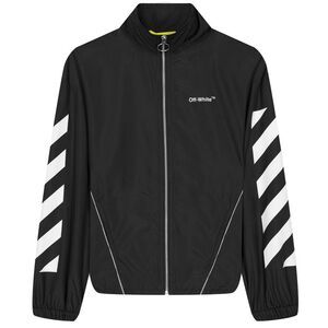Off White Childrens/Kids Helvetica Track Top / Black/White
